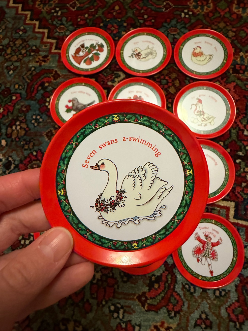 12 Days of Christmas Vintage Coasters